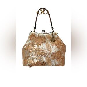PATRICIA NASH Metallic Python purse. NEW
